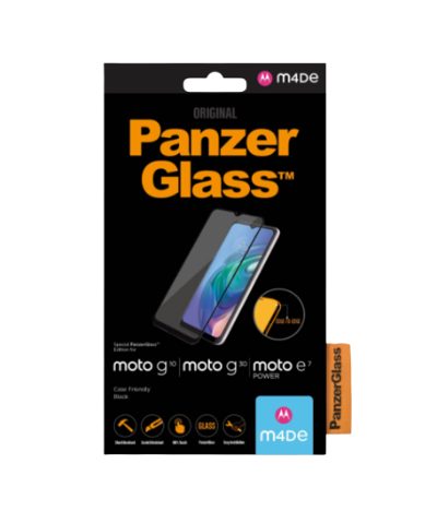 Screen protector, Motorola, Moto g10/g30/E7 Power, Glass, Black, Full frame coverage; 100% touch preservation; Rounded edges, Case friendly