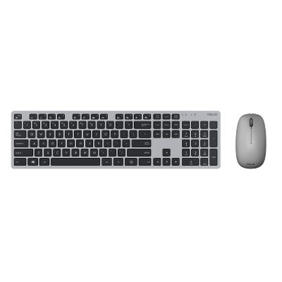 W5000, Keyboard and Mouse Set, Wireless, Mouse included, EN, Grey