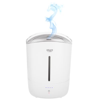 Adler Humidifier, AD 7971, 30 W, Water tank capacity 5 L, Ultrasonic, Humidification capacity 100-250 ml/hr, White