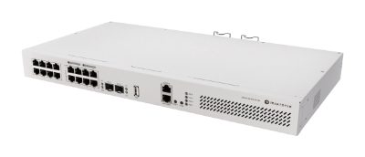 Cloud Router Switch with RouterOS L5, racmount case, CRS418-8P-8G-2S+RM