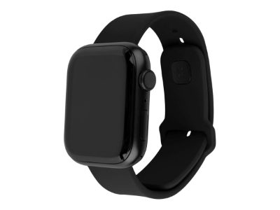 Sporty Strap Set for Apple Watch 42/44/45mm, 170-235 mm, Black, Silicone
