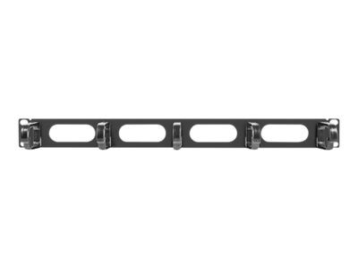 Lanberg 19" cable management panel 5 rings - type B 1U, AK-1205-B, Black