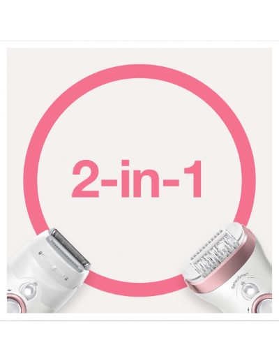 BRAUN epilators, SES 9720,  balts/rozā
