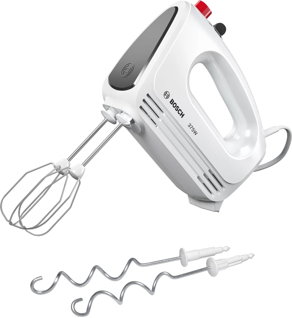 Hand Mixer, MFQ22100 CleverMixx, 375 W, Number of speeds 4, Turbo mode, White/Dark Grey