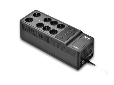 APC Back-UPS 850VA, 230V, USB Type-C and A charging ports, 8 Schuko CEE 7 sockets (2 overvoltage), Schneider Electric