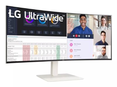 LCD Monitor, LG, 38WR85QC-W, 37.5", Business/Curved/21 : 9, Panel IPS, 3840x1600, 21:9, 144 Hz, 1 ms, Colour White