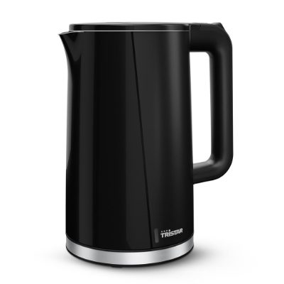 Tristar Double Walled Kettle, WK-3407, Electric, 2200 W, 1.7 L, Plastic, 360° rotational base, Black