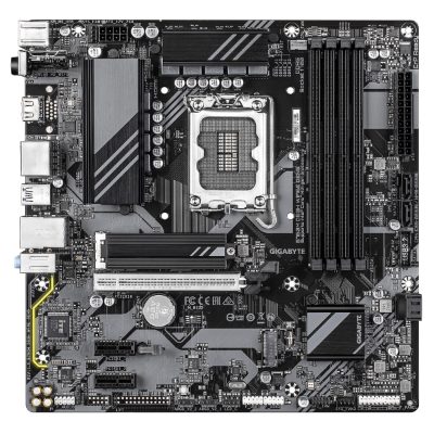 Mainboard, GIGABYTE, B760M DS3H WIFI6E GEN5, Intel B760 Express, LGA 1700, micro ATX, RAM DDR5-SDRAM, 4xSlots, Wi-Fi Yes, Bluetooth Yes, 2xNumber of M.2 (M) slots, B760MDS3HWF6EGEN5