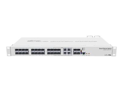 Cloud Router Switch CRS328-4C-20S-4S+RM, Managed L3, Rackmountable, Gigabit Ethernet (copper) ports quantity 4, SFP ports quantity 20, SFP+ ports quantity 4, 12 month(s)