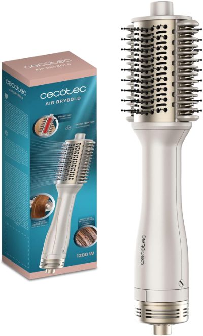 Cecotec Air Brush with Heating Plates, Air DryBold, Ceramic heating system, Ion conditioning, 1200 W, Gold/White