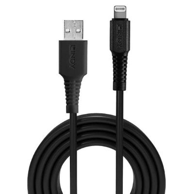 CABLE USB-A TO LIGHTNING 1M/BLACK 31320 LINDY