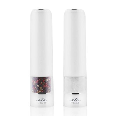 Salt And Pepper Mill, Molino ETA092890000, Electric, White, Housing material Plastic, AAA