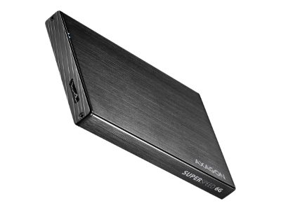 A compact aluminum USB 3.2 Gen 1 - SATA 6G external box designed for 2.5" SSD/HDD, EE25-XA6