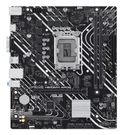 Processor family Intel H610, Processor socket LGA1700 Socket, 2 DIMM slots - DDR5, non-ECC, unbuffered, Supported hard disk drive interfaces SATA-600, 1 x M.2, Number of SATA connectors 4