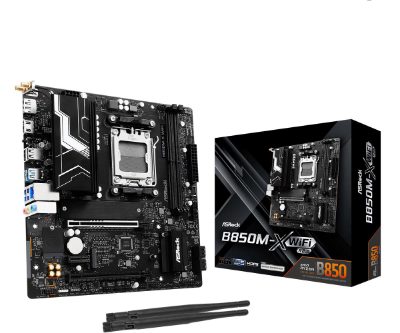 Mainboard, ASROCK, AMD B850, SAM5, Micro-ATX, Memory DDR5, Memory slots 2, B850M-XWIFIR2.0