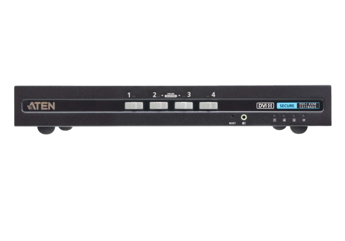 4P USB DVI Single Display PP4 Secure KVM, CS1184D4