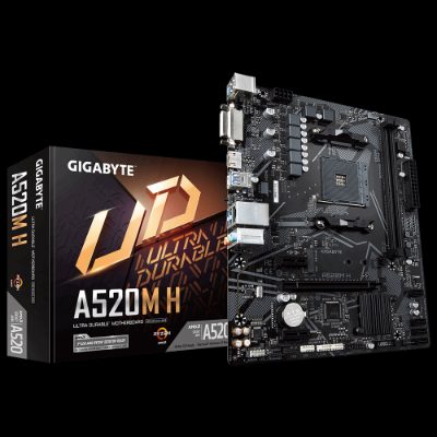 A520M H 1.0, Processor family AMD, Processor socket AM4, DDR4 DIMM, Memory slots 2, Chipset AMD A, Micro ATX