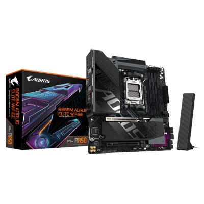 Gigabyte B850M A ELT WF6E, Processor family AMD, Processor socket AM5, DDR5, Supported hard disk drive interfaces SATA, M.2, Number of SATA connectors 4