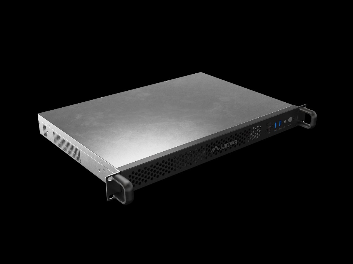 Lanberg Rackmount server chassis ITX 300/10 19"/1U, SC01-3001-10B, Black
