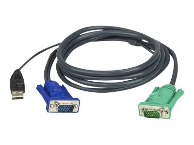 Aten 3M USB KVM Cable with 3 in 1 SPHD, Aten, 3M USB KVM Cable with 3 in 1 SPHD, 2L-5203U