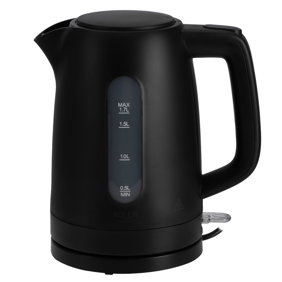 Adler Kettle, AD 1379b, Electric, 2200 W, 1.7 L, Polypropylene, 360° rotational base, Black