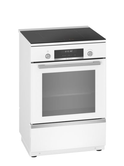 Cooker, HLS79W321U Series 6, Hob type Induction, Oven type Electric, White, Width 60 cm, Grilling, LCD, Depth 60 cm, 63 L