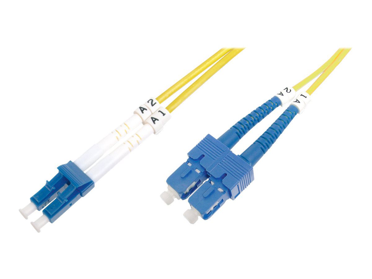 Patch Cord, DK-2932-02, Cable diameter 3 mm; Cable type: I-VH 2E9/125µ; Fiber diameter: 09/125µ; Connector 1/2: LC/SM, Yellow