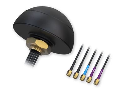 Combo Mimo Mobile/GNSS/Wi-Fi Roof SMA Antenna, PR1KCO28, Screw mounted, 1575.42-1610 GHz, Antenna connector type SMA Male