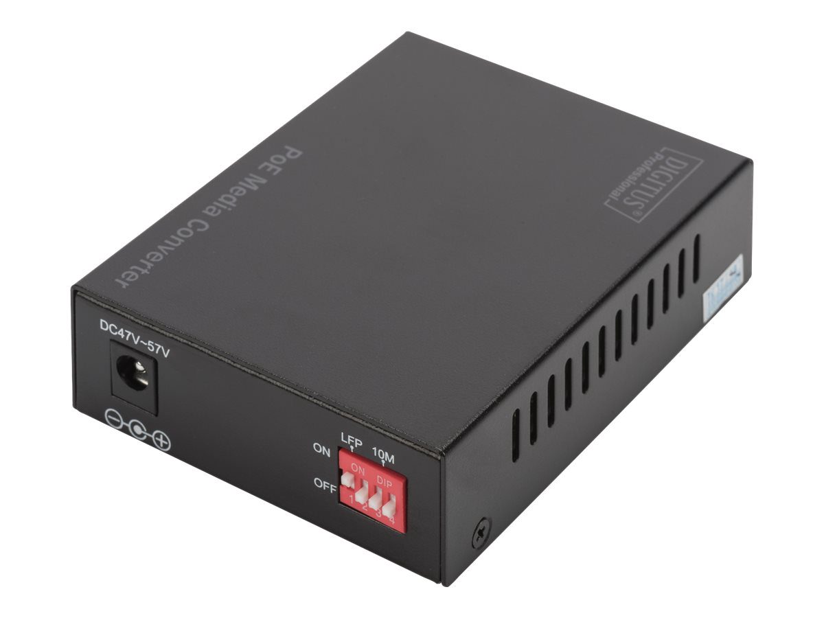 DIGITUS Gigabit Ethernet PoE+ Media Converter, SFP, Digitus