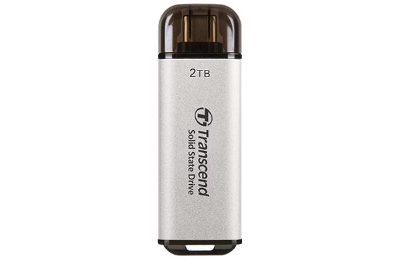 External SSD, TRANSCEND, ESD300, 2TB, USB-C, Write speed 950 MBytes/sec, Read speed 1500 MBytes/sec, TS2TESD300S