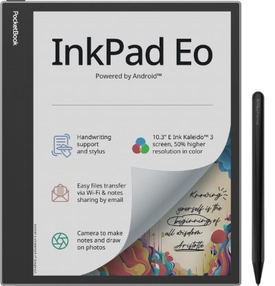E-Reader, POCKETBOOK, InkPad Eo, 10.3", 2480 x 1860, 1xUSB-C, 1xMicroSD Card Slot, Bluetooth, Grey, PB1042-M-WW