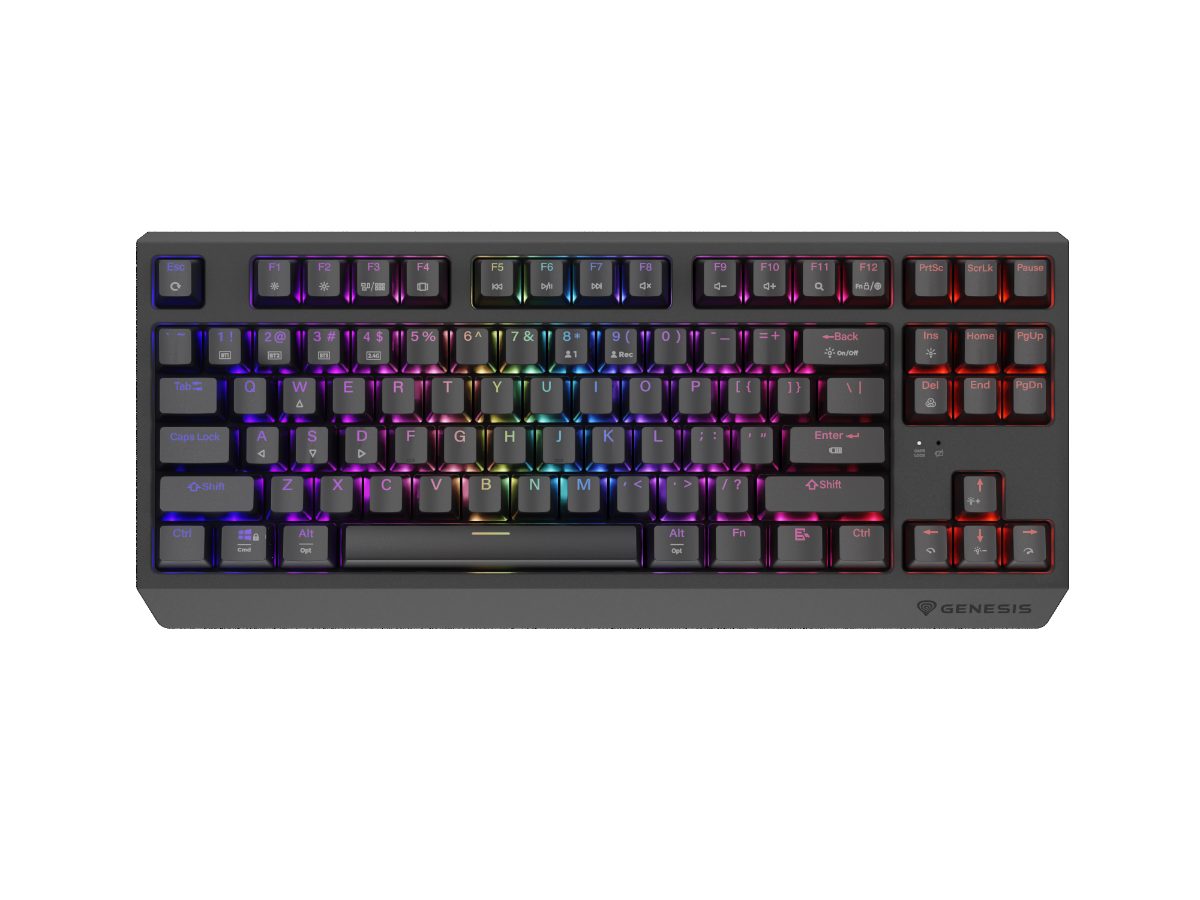 THOR 230, Mechanical Gaming Keyboard, Wireless, US, Outemu Red, Black