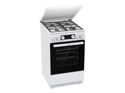 Gorenje GK5C42WF-B, Cooker, Hob type Gas, Oven type Electric, White, Width 50 cm, Grilling, Depth 59.4 cm, 70 L