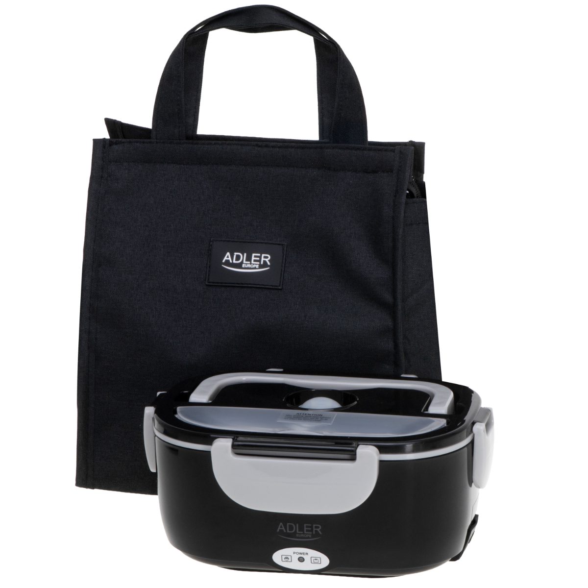 Electric lunch box with 5 litres thermal bag, AD 4521, 1 L, Lid included, Black