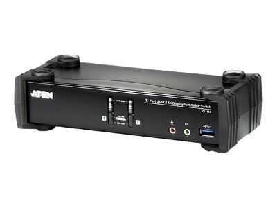 Aten CS1922 2-Port USB 3.0 4K DisplayPort KVMP Switch, Aten, 2-Port USB 3.0 4K DisplayPort KVMP™ Switch (Cables included), CS1922