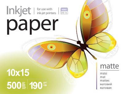 ColorWay PrintPro Photo Paper, 500 sheets, Matte, 190 g/m², 10x15