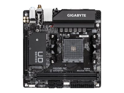 A520I AC, Processor family AMD, Processor socket AM4, DDR4 DIMM, Memory slots 2, Number of SATA connectors 4, Chipset AMD A, Mini ITX