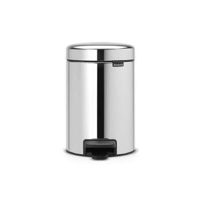BRABANTIA atkritumu tvertne ar pedāli NewIcon, 3 l, Brilliant Steel