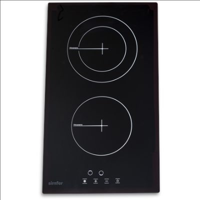 Hob, H3.020.DEBSP, Vitroceramic, Number of burners/cooking zones 2, Touch, Black