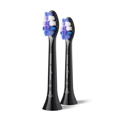 Sonicare Sensitive Standarta Sonic zobu birstes uzgalis, 2gab, melns