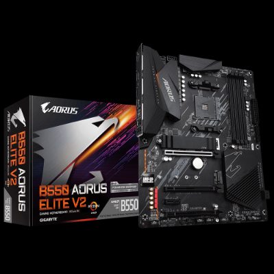 B550 AORUS ELITE V2 1.0, Processor family AMD, Processor socket AM4, DDR4 DIMM, Memory slots 2, Chipset AMD B, ATX