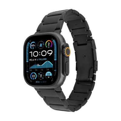 Titanium Strap for Apple Watch 44/45/46/49mm, Black, Titanium