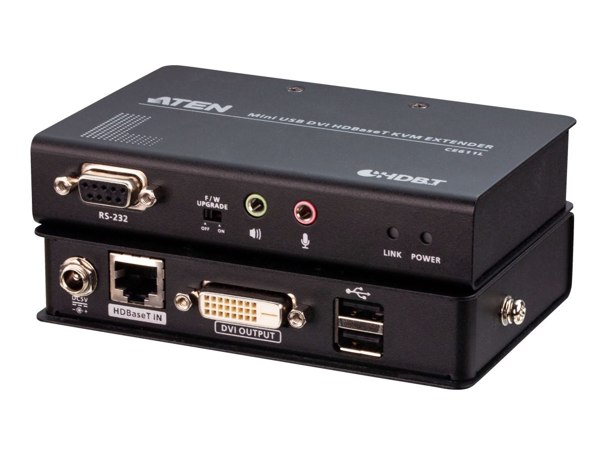 CE611 Mini USB DVI HDBaseT KVM Extender, 1920 x 1200@100m