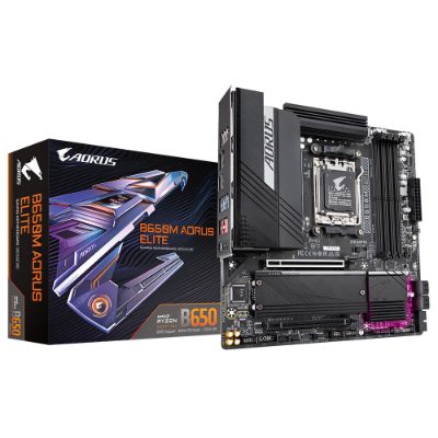 Gigabyte B650M AORUS ELITE (rev. 1.3), Processor family AMD, Processor socket AM5, DDR5, Supported hard disk drive interfaces SATA, M.2, Number of SATA connectors 4