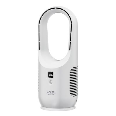 Adler Bladeless Rechargeable Fan, AD 7343, Desk Fan, Diameter 14 cm, Number of speeds 3, White
