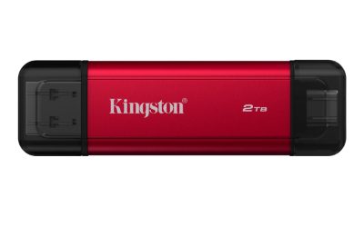 Kingston Dual Portable Solid-State Drive, USB Type-A and Type-C, 2000 GB, Solid-state drive interface USB 3.2 Gen 2, Read speed 1050 MB/s, Write speed 950 MB/s