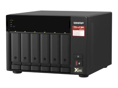 6-Bay QTS and QuTS hero NAS, TS-673A-8G, Up to 6 HDD/SSD Hot-Swap, AMD Ryzen, Ryzen V1500B Quad-Core, Processor frequency 2.2 GHz, 8 GB, DDR4