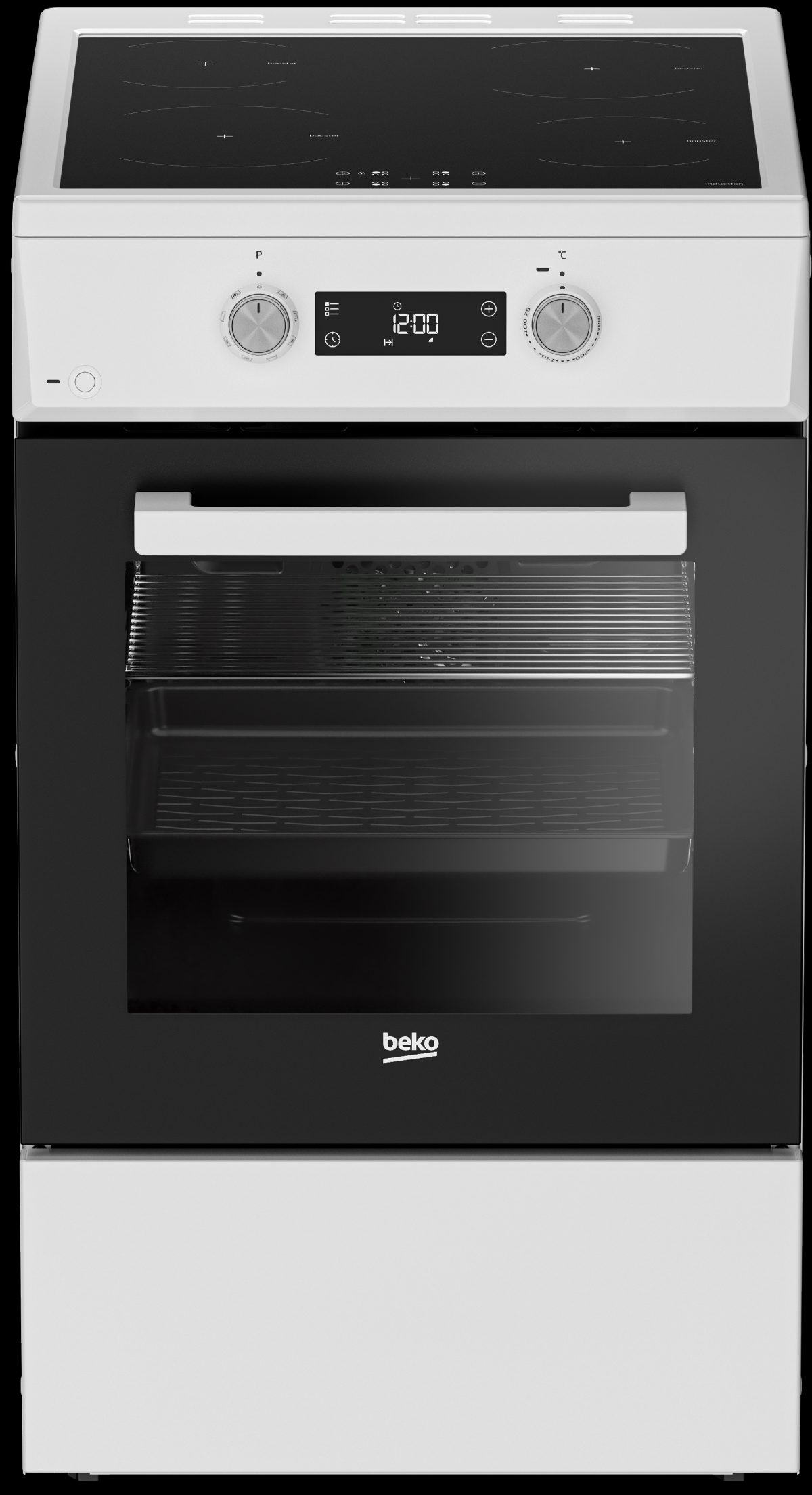 BEKO Cooker, FSM59305WDT, Hob type Induction, Oven type Electric, White, Width 50 cm, Grilling, Depth 60 cm, 60 L