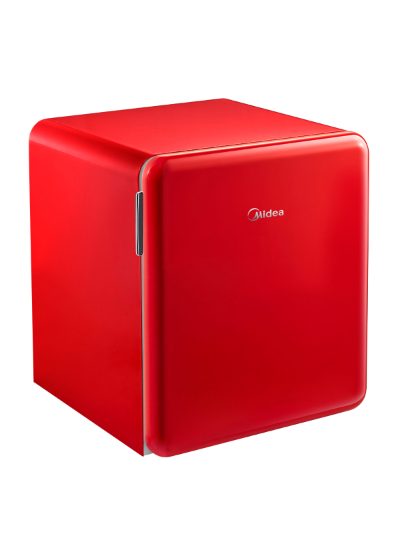 Midea Refrigerator, MDRD86SLE32, Energy efficiency class E, Free standing, Larder, Height 50 cm, Fridge net capacity 47 L, 41 dB, Red