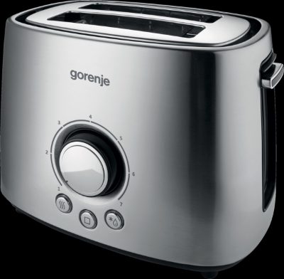 Toaster, T1000E, Power 1000 W, Number of slots 2, Housing material  Metal, Stainless Steel